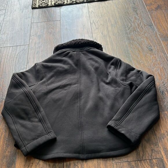 EUC ATHLETA Jacket Womens Small Westbound Sherpa Lined Black super soft and warm - Picture 6 of 11